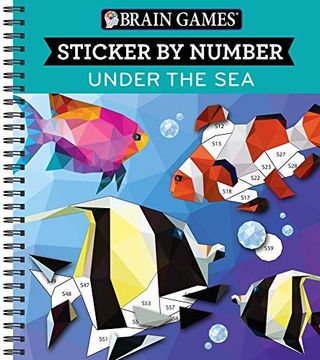 portada Brain Games Sticker by Number Under the sea (en Inglés)