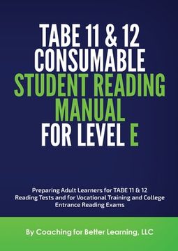 portada TABE 11and 12 Consumable Student Reading Manual for Level E (in English)