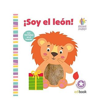 portada Aprender Jugando- Libro  Texturas-¡ Soy el León!