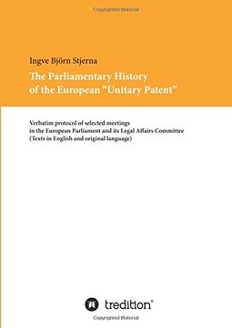 portada The Parliamentary History of the European "Unitary Patent"