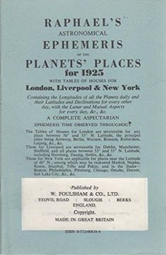 portada Raphael's Astronomical Ephemeris 1974: With Tables of Houses for London, Liverpool and new York