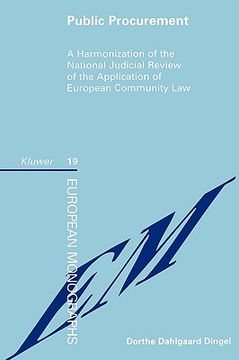 portada public procurement: a harmonization of the national judicial review of the application of european community law (en Inglés)