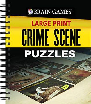 portada Brain Games Large Print Crime Scene Puzzles (in English)