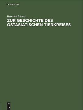 portada Zur Geschichte des Ostasiatischen Tierkreises (en Alemán)