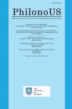 portada PhilonoUS: The Undergraduate Journal of Philosophy: Issue 6, Vol 1 (Spring 2022) (en Inglés)