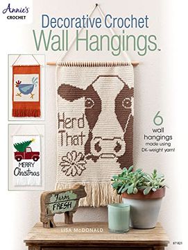 portada Decorative Crochet Wall Hangings: 6 Wall Hanging Made Using Dk-Weight Yarn! (en Inglés)