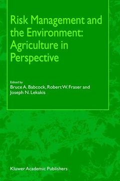 portada risk management and the environment: agriculture in perspective (en Inglés)
