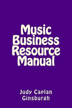 portada Music Business Resource Manual (en Inglés)