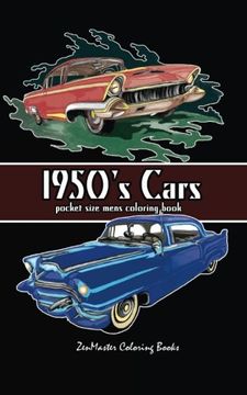 portada Pocket Size Men's Coloring Book: 1950's Cars Coloring Book for Adults (Travel Size Coloring Books) (Volume 11)