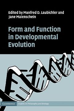portada Form and Function in Developmental Evolution Hardback (Cambridge Studies in Philosophy and Biology) (in English)