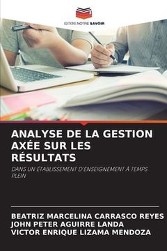 portada Analyse de la Gestion Axée Sur Les Résultats (en Francés)