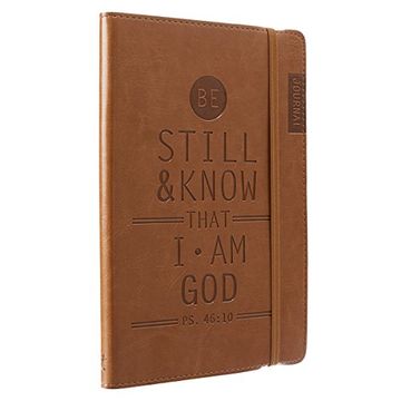portada Tan "Be Still & Know" Flexcover Journal / Not - Psalm 46:10 (en Inglés)