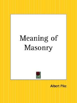portada meaning of masonry (en Inglés)