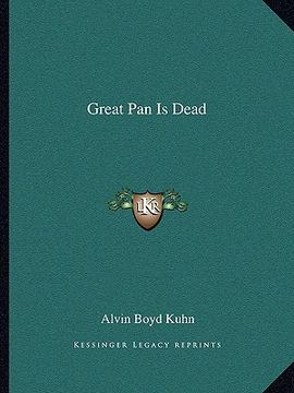 portada great pan is dead (en Inglés)