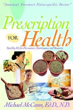 portada prescription for health (en Inglés)