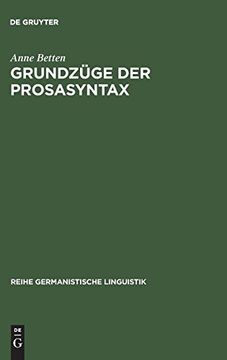 portada Grundzüge der Prosasyntax (en Alemán)