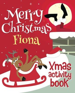 portada Merry Christmas Fiona - Xmas Activity Book: (Personalized Children's Activity Book)