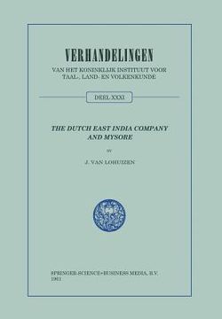 portada The Dutch East India Company and Mysore, 1762-1790 (en Inglés)