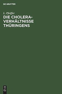 portada Die Cholera-Verhältnisse Thüringens (German Edition) (en Alemán)