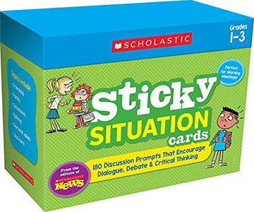 portada Scholastic News Sticky Situation Cards: Grades 1-3: 180 Discussion Prompts That Encourage Dialogue, Debate & Critical Thinking 
