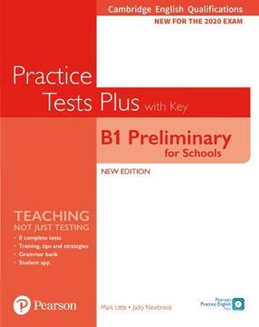 portada Cambridge English Qualifications: B1 Preliminary for Schools Practice Tests Plus Student's Book With key (en Inglés)