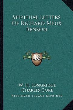 portada spiritual letters of richard meux benson (en Inglés)