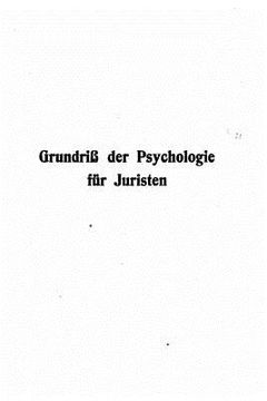 portada Grundriss der Psychologie für Juristen (en Alemán)