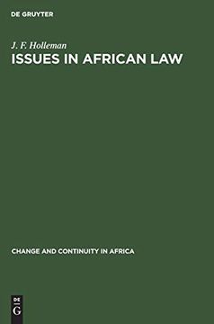 portada Issues in African law (Change and Continuity in Africa) 