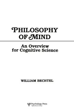 portada Philosophy Of Mind: An Overview For Cognitive Science (tutorial Essays In Cognitive Science Series)