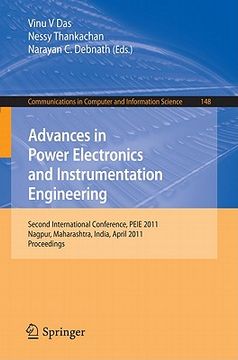 portada advances in power electronics and instrumentation engineering (in English)
