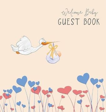 portada BABY SHOWER GUEST BOOK with GIFT LOG (Hardcover) for Baby Naming Day, Baby Shower Party, Christening or Baptism Ceremony, Welcome Baby Party: For baby ... naming day ceremony, christening, baptism