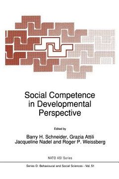 portada Social Competence in Developmental Perspective (en Inglés)