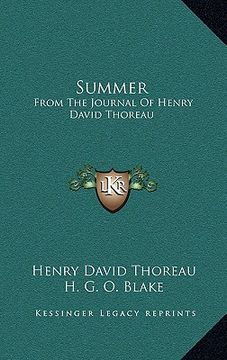 portada summer: from the journal of henry david thoreau