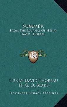 portada summer: from the journal of henry david thoreau (en Inglés)