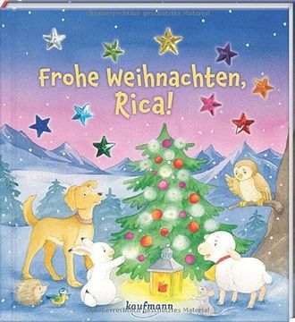 portada Frohe Weihnachten, Rica!  Funkel-Bilderbuch mit Glitzersteinen (Bilderbuch mit Integriertem Extra - ein Weihnachtsbuch: Kinderbücher ab 3 Jahre)