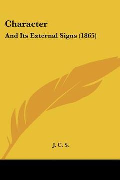 portada character: and its external signs (1865)