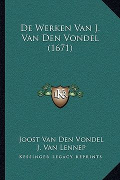portada De Werken Van J. Van Den Vondel (1671)