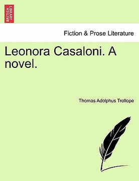 portada leonora casaloni. a novel. (in English)