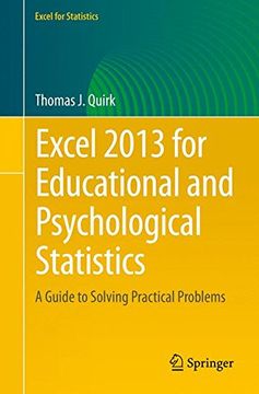 portada Excel 2013 for Educational and Psychological Statistics: A Guide to Solving Practical Problems (Excel for Statistics) (en Inglés)