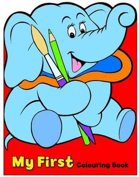 portada my first copy colouring book - elephant: simple outlines for young children to copy the colors - for ages 3 and up.