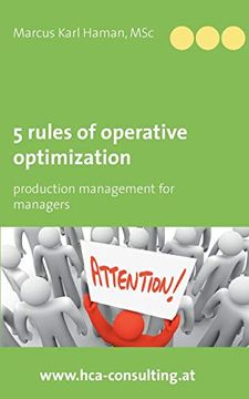 portada 5 Rules of Operative Optimization: Production Management for Managers (en Inglés)