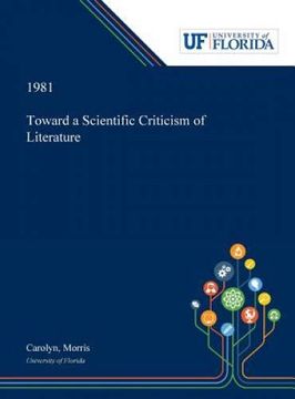 portada Toward a Scientific Criticism of Literature 