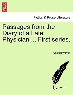portada passages from the diary of a late physician ... first series. (en Inglés)
