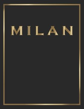portada Milan: Gold and Black Decorative Book - Perfect for Coffee Tables, End Tables, Bookshelves, Interior Design & Home Staging Ad (en Inglés)