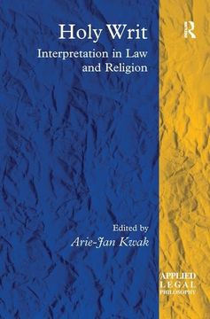 portada Holy Writ: Interpretation in Law and Religion (en Inglés)