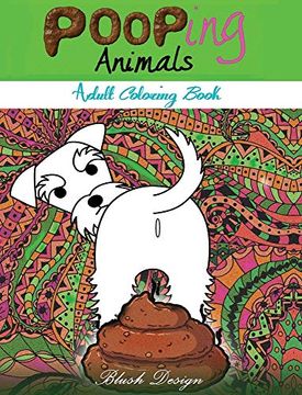 portada Pooping Animals: Adult Coloring Book (en Inglés)