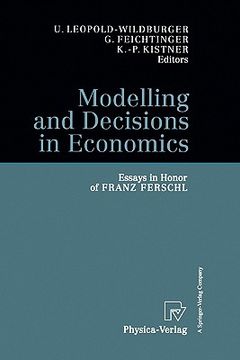 portada modelling and decisions in economics: essays in honor of franz ferschl (en Inglés)