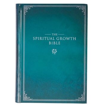 portada The Spiritual Growth Bible, Study Bible, NLT - New Living Translation Holy Bible, Hardcover, Teal (en Inglés)
