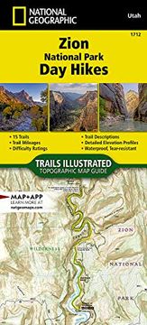 portada Zion National Park day Hikes map (National Geographic Topographic map Guide, 1712) (en Inglés)