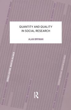portada Quantity and Quality in Social Research (Contemporary Social Research) (en Inglés)
